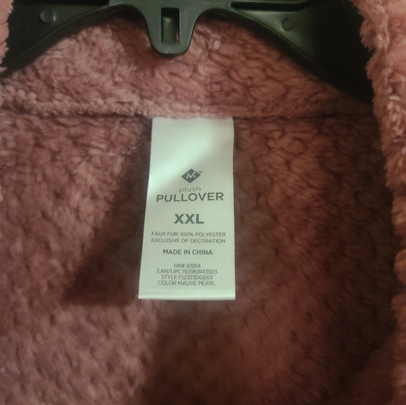 Womens Members Mark Plush Pullover Sweatshirt With Pockets NWT Size XXL - Picture 2 of 7